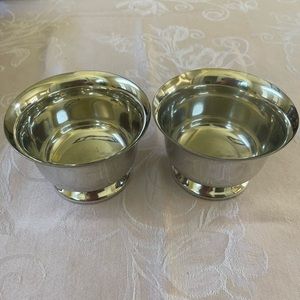 Pewter Revere bowls from Sheffield, England